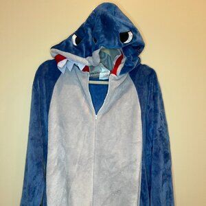 Adult Plush Blue Shark Onesie